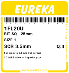 1FL20 - Square Bit 25mm -1FL20_Label_T